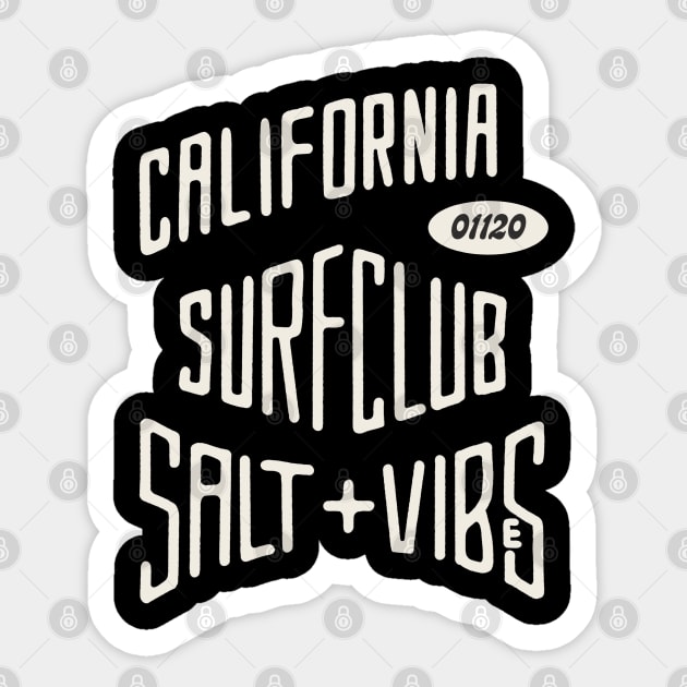 Surf Club lettering Sticker by Laterstudio